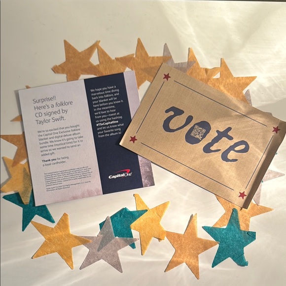 SIGNED Taylor Swift Folklore Limited Edition CD with Star Decorations - Picture 4 of 5